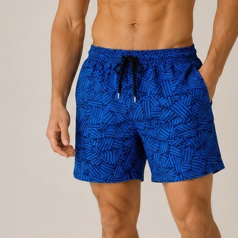 Capelle Miami Geometric Swim Trunks Mens Beach Surfing Coastal Vacation Summer